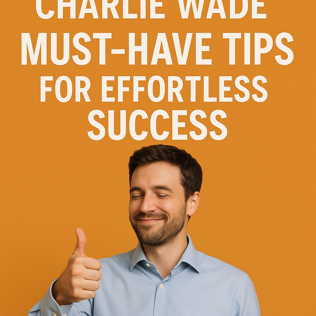 Illustration of Charlie Wade: Must-Have Tips for Effortless Success